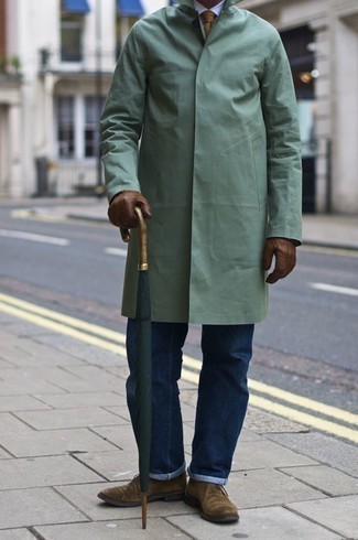 Мужское зеленое пальто от Stutterheim