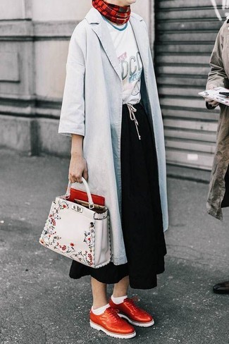 Женская белая кожаная сумка с цветочным принтом от Simone Rocha