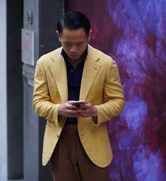 Мужской желтый пиджак от Tagliatore