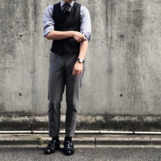 Мужской черно-белый галстук с принтом от Asos