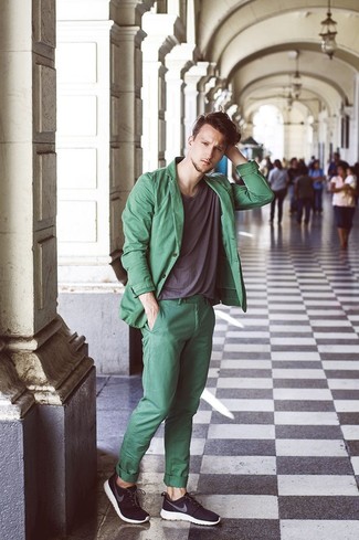 Зеленые брюки чинос от BAWER