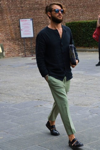Мужской разноцветный кожаный мужской клатч с принтом от Balenciaga