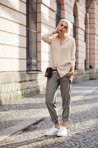 Женские серые брюки-галифе от Zoe Karssen