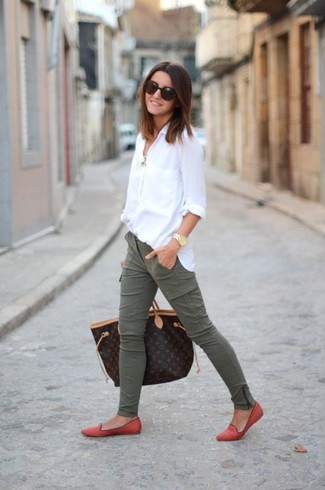 Женские оливковые брюки карго от Nlst