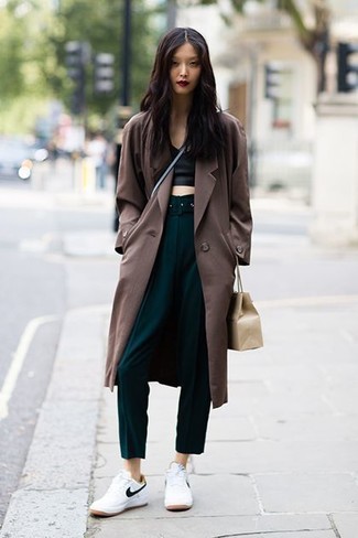 Женское коричневое пальто от Christian Dior Vintage