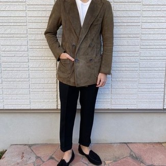 Мужской коричневый замшевый пиджак от Polo Ralph Lauren