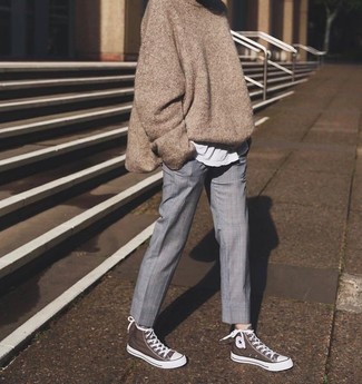 Темно-коричневый свободный свитер от Calvin Klein 205W39nyc