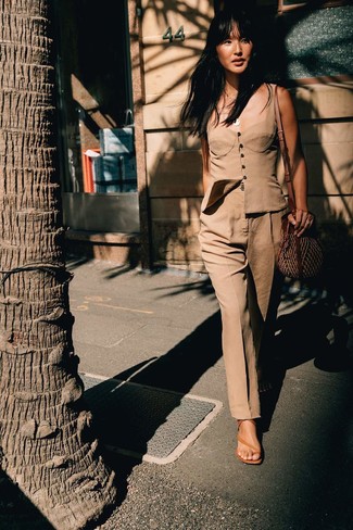 Женские светло-коричневые классические брюки от Zarina