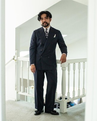 Мужской черно-белый галстук с принтом от Alexander McQueen