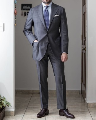 Мужской темно-синий галстук в горошек от Valentino