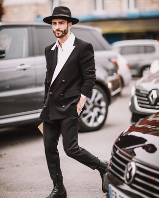 Мужские черные кожаные ботинки челси от Roberto Cavalli