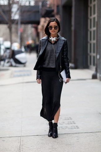 Женский темно-серый свитер с v-образным вырезом от Liu Jo Jeans