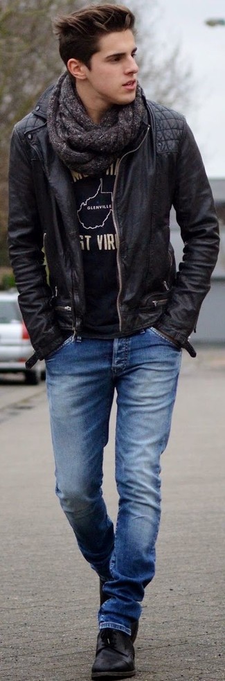 Мужская черная футболка с длинным рукавом с принтом от Givenchy