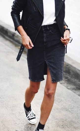 Черная джинсовая юбка от Marc Jacobs