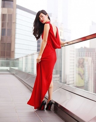 Красное вечернее платье от Balenciaga