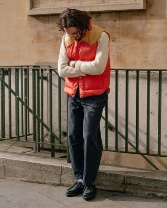 Мужская красная стеганая куртка без рукавов от Moncler