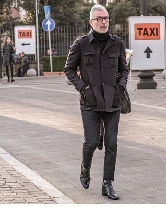 Мужские черные кожаные ботинки челси от Premiata
