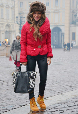 Женская красная куртка-пуховик от Ienki Ienki