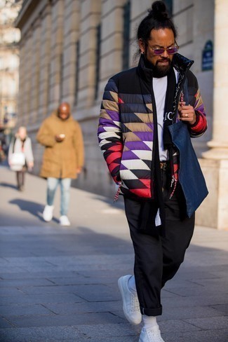 Мужская разноцветная куртка-пуховик от Burberry