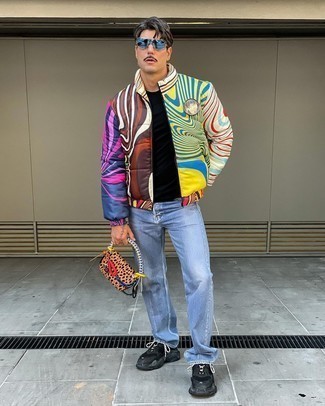 Мужская разноцветная куртка-пуховик от Fila