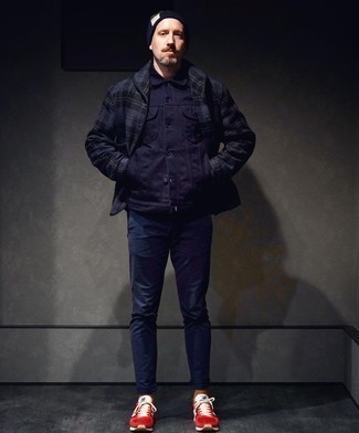 Мужская темно-синяя джинсовая куртка от Boglioli