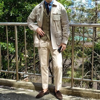 Мужская бежевая куртка-рубашка от Aspesi
