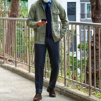 Мужские темно-серые классические брюки от United Colors of Benetton