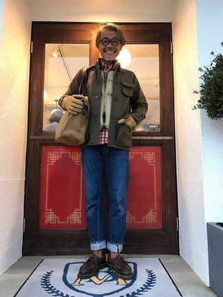 Мужская светло-коричневая большая сумка из плотной ткани от Gucci