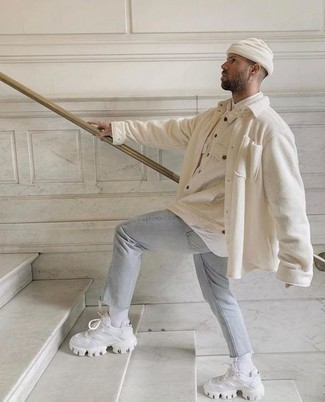 Мужские белые кроссовки от Givenchy