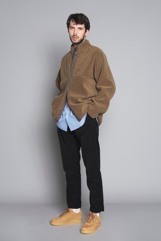 Мужская коричневая куртка-рубашка от Undercover
