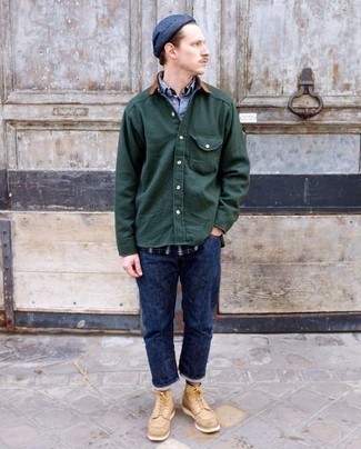 С чем носить темно-синюю шапку в 30 лет мужчине осень: Темно-зеленая куртка-рубашка и темно-синяя шапка — хороший образ для насыщенного выходного дня. Такой ансамбль легко обретает новое прочтение в тандеме с светло-коричневыми кожаными повседневными ботинками. С таким сочетанием в своем гардеробе, ты всегда будешь выглядеть выше всяких похвал, несмотря на испортившуюся погоду.