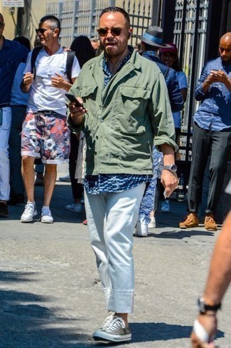 Мужская темно-синяя рубашка с коротким рукавом с принтом от CK Calvin Klein