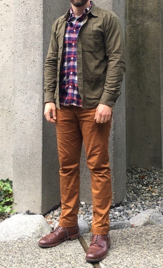 Мужские коричневые кожаные повседневные ботинки от Airbox