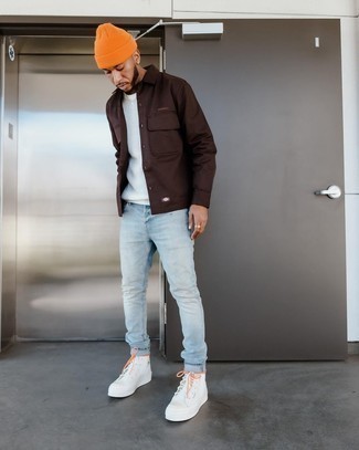 Мужская оранжевая шапка от adidas
