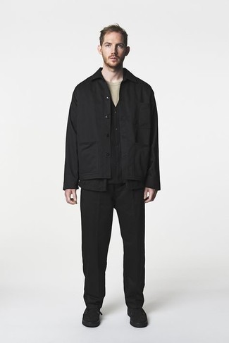Мужская черная куртка-рубашка от Off-White