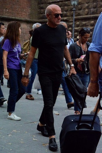 Мужская черная футболка с круглым вырезом от Dolce & Gabbana