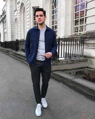 Мужская темно-синяя куртка-рубашка от Ami Paris