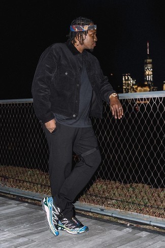 Мужская черная вельветовая куртка от Acne Studios