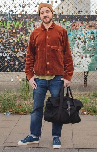 Мужская черная дорожная сумка из плотной ткани от Thom Browne