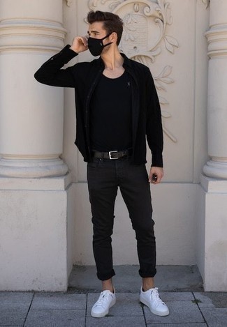Мужская черная куртка-рубашка от Barena