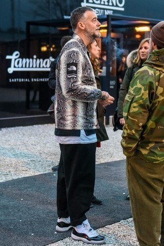 Мужская коричневая куртка-рубашка с принтом от Fendi