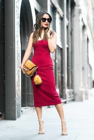 Красное облегающее платье от In The Style