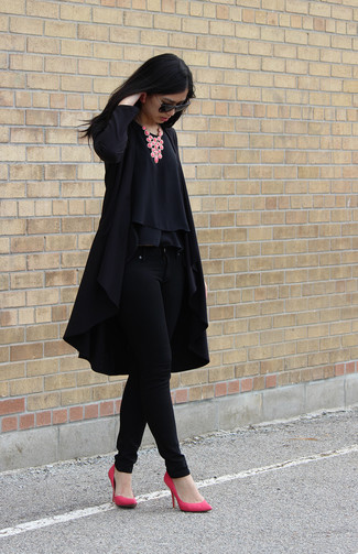 Черная шелковая блузка от Vera Wang