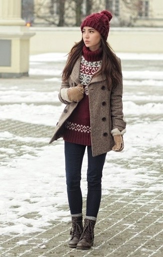 Женское коричневое пальто от Azell'Ricca