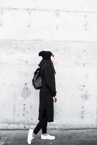 Женский черный кожаный рюкзак от Rebecca Minkoff