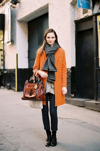 Женское оранжевое пальто от Stephen Sprouse Vintage