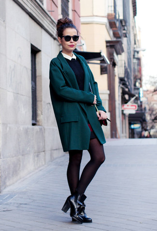 Женское темно-зеленое пальто от Parka London