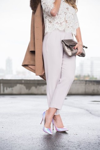 Женские серые брюки-галифе от UNIQUE21