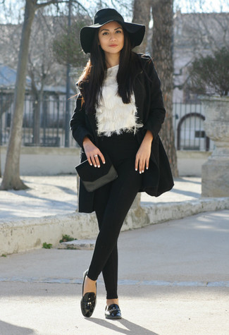 Женские черные шерстяные брюки от MM6 MAISON MARGIELA