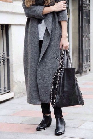 Женское темно-серое пальто от Gamelia